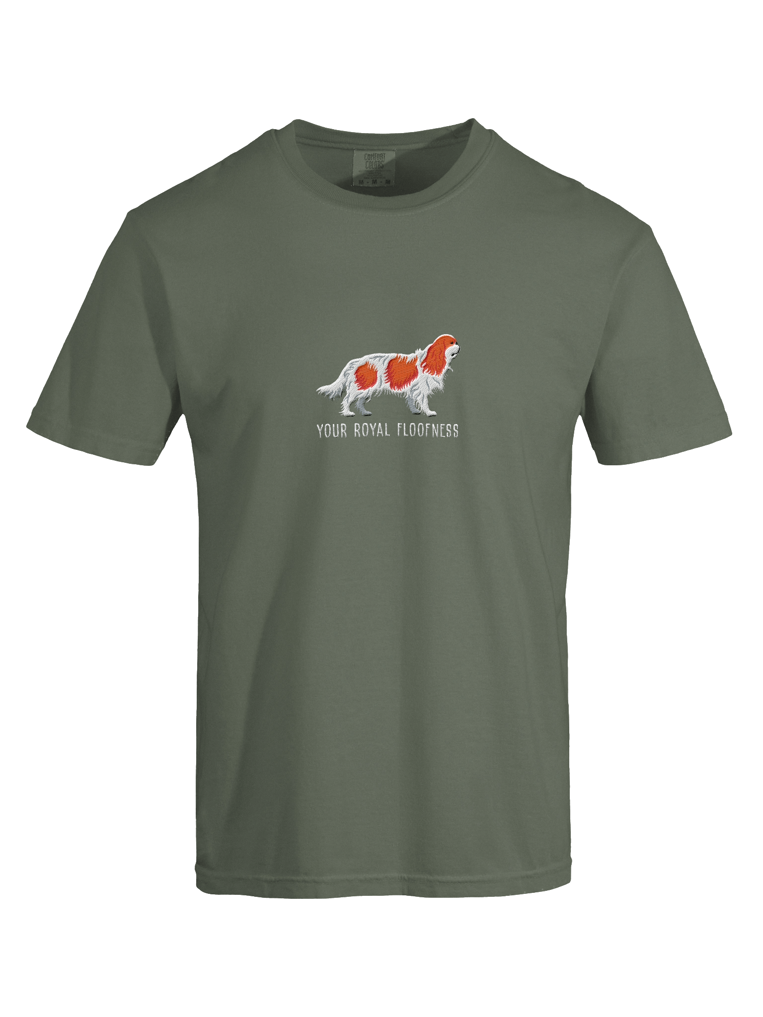 Your Royal Floofness T-Shirt(Embroidered) of a King Charles Spaniel(Blenheim) product image (37)
