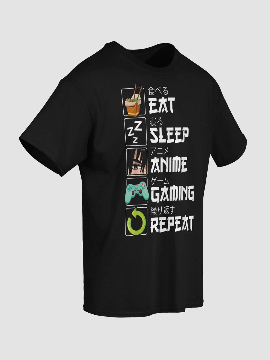 Eat Sleep Anime Gaming Repeat T-Shirt product image (5)