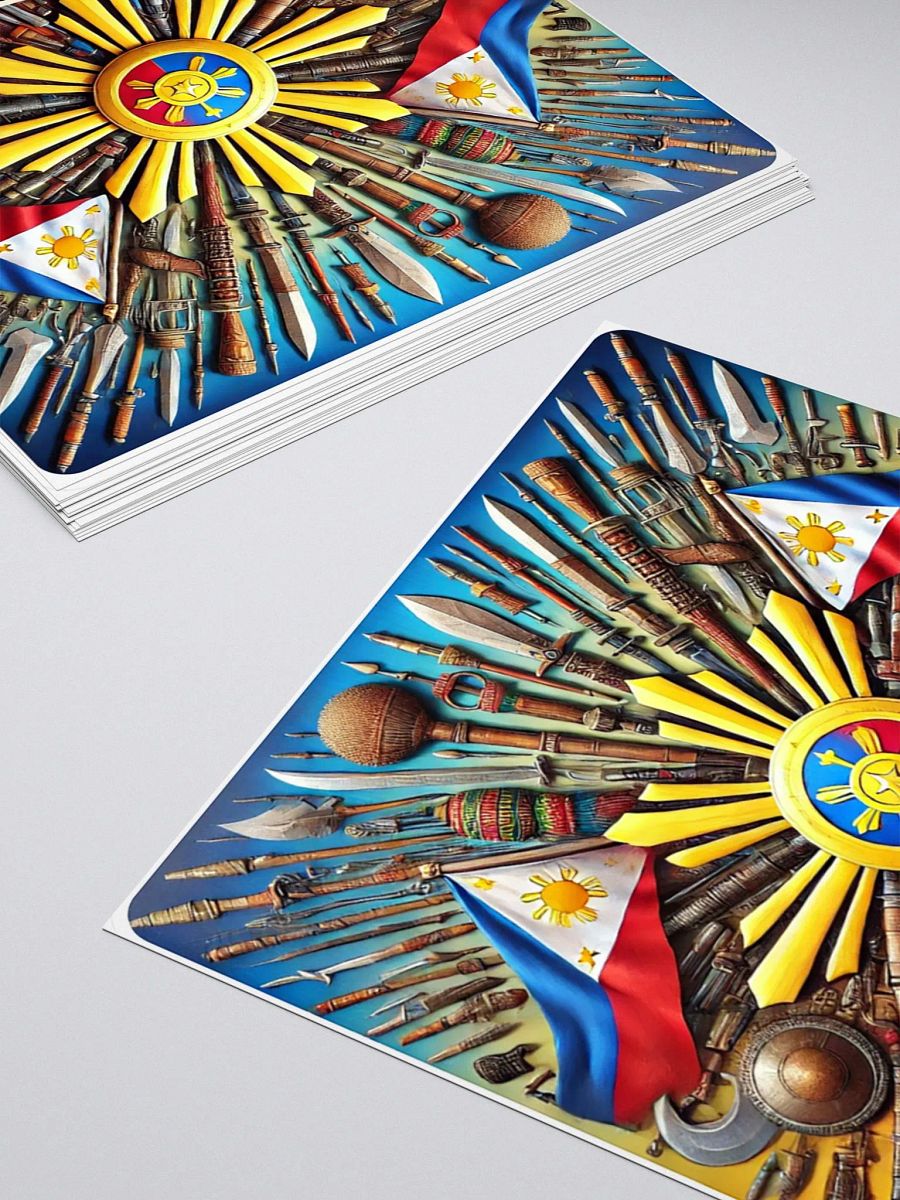 Weapons of the Moroland, Filipino Swords Rounded Square Decal Sticker Label for Car Decals and more product image (10)