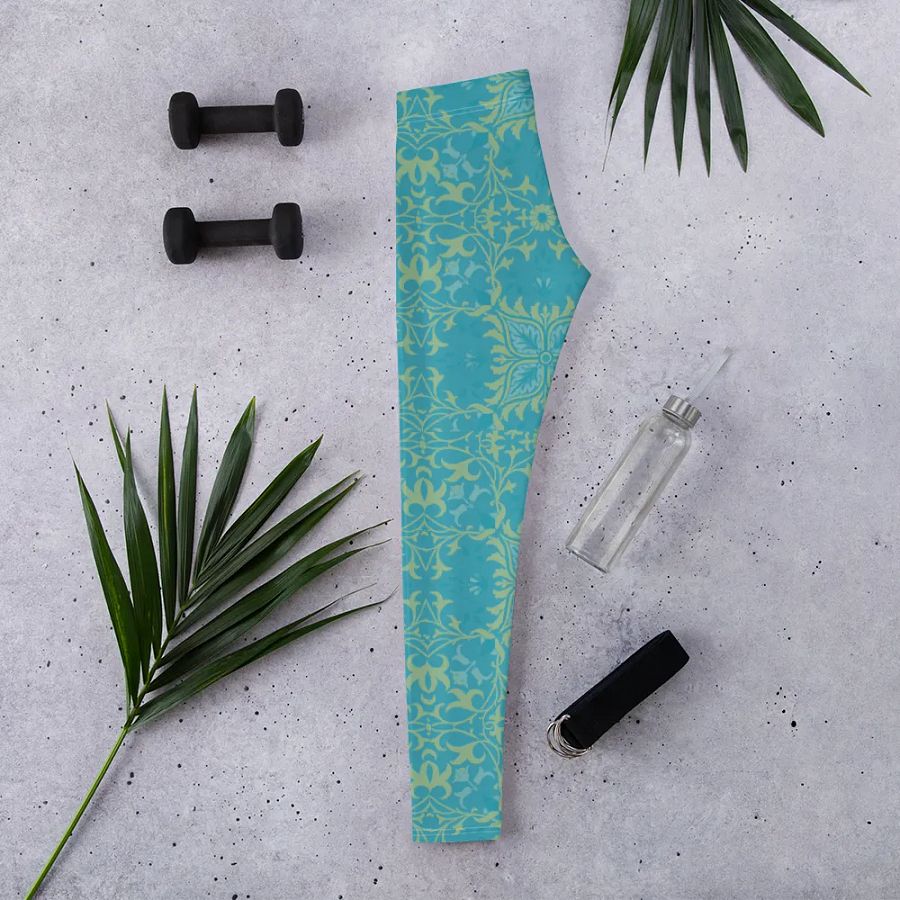 Turq Lime All-Over Print Leggings product image (3)