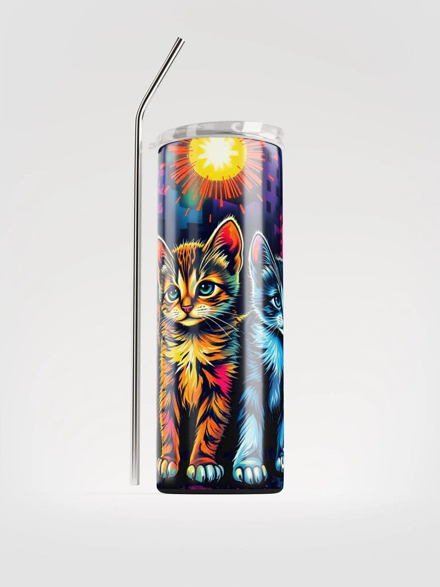 Neon Cats Stainless Steel Tumbler product image (1)