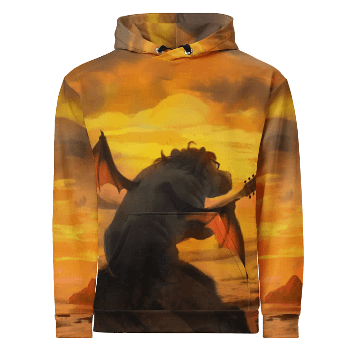Orange Hippo Fullprint Hoodie product image (1)