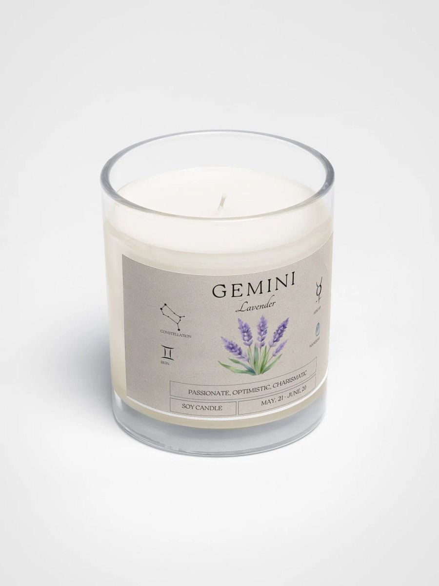 Gemini Birth Month Flower Birthstone Vegan Soy Wax Candle product image (3)