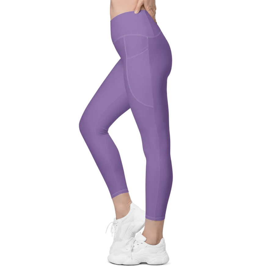 Purple Crossover Leggings with Pockets product image (5)