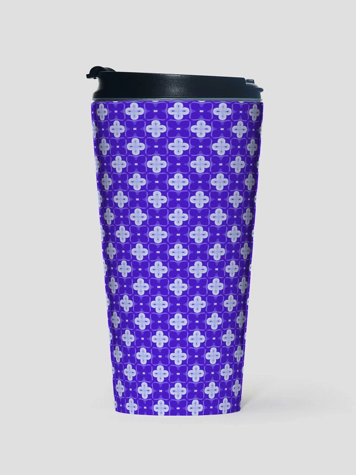 Purple & White Seamless Patterned Travel Mug product image (2)