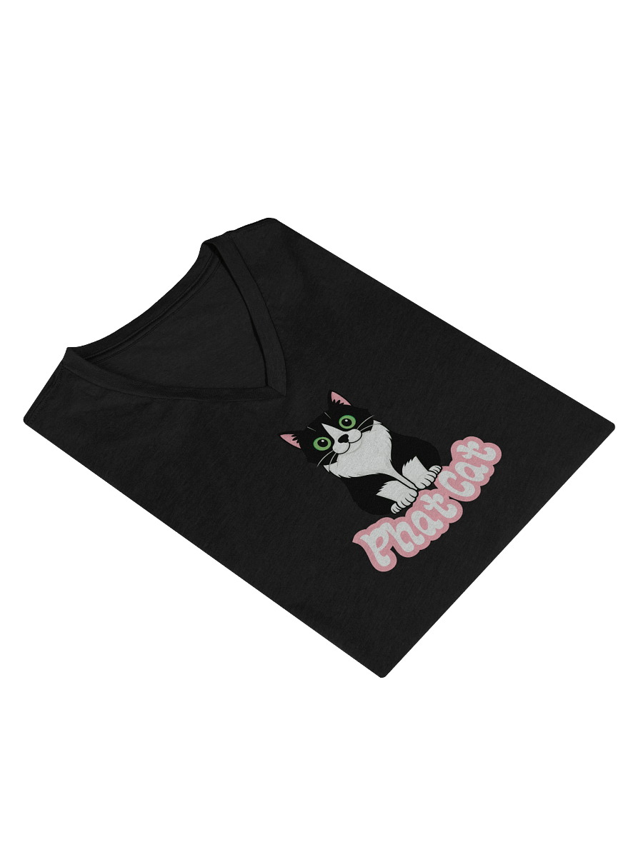 Phat Cat Women's Soft V-Neck (Pink) product image (5)
