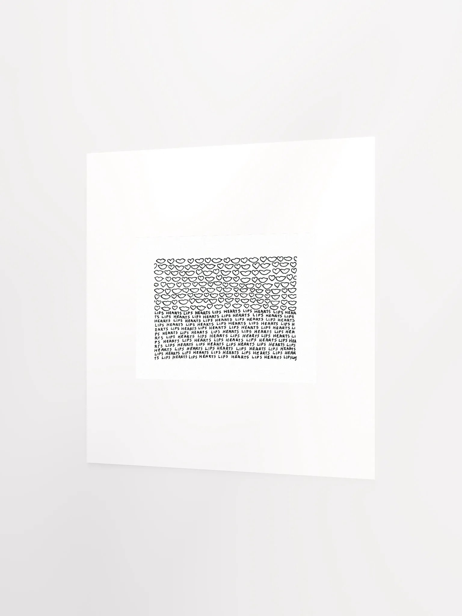 Lips Hearts card print product image (3)