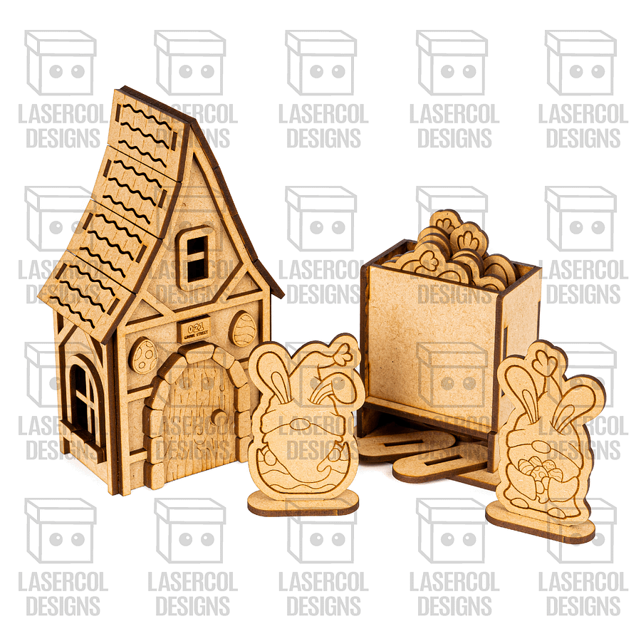 Easter Gnomes House Set 2 - Laser Cut Files product image (7)