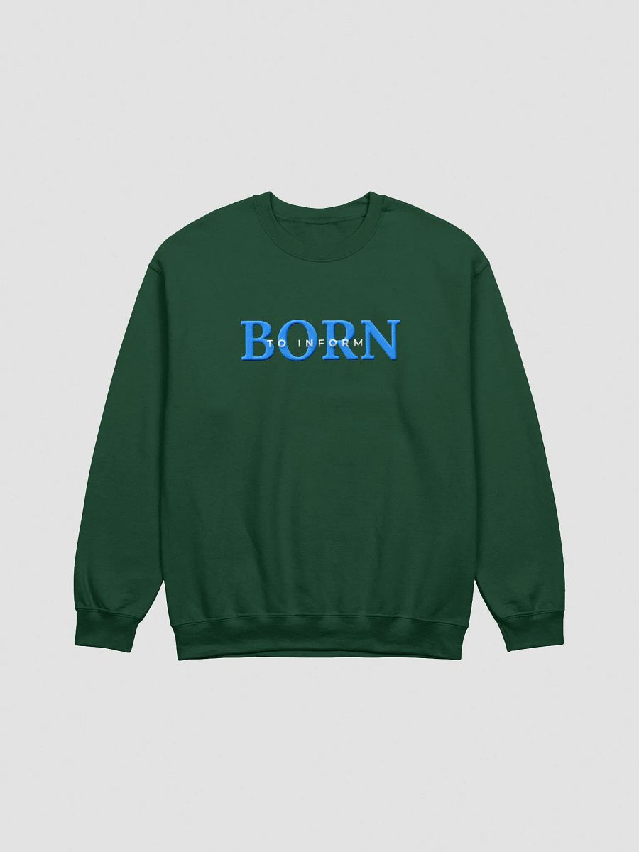 Born to Inform Manifestor Embroidered Sweatshirt (Blue) product image (2)