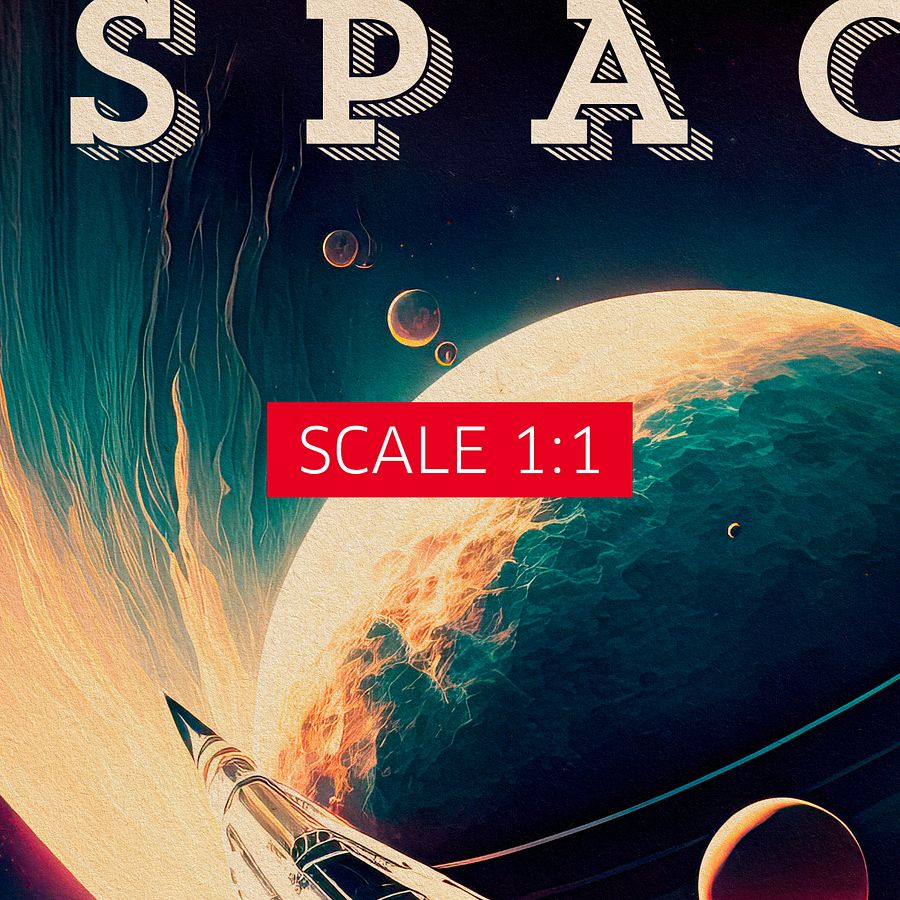 Space Travel — Vintage space poster, retro space art, propaganda poster, retrofuturism art, retro sci-fi print product image (4)