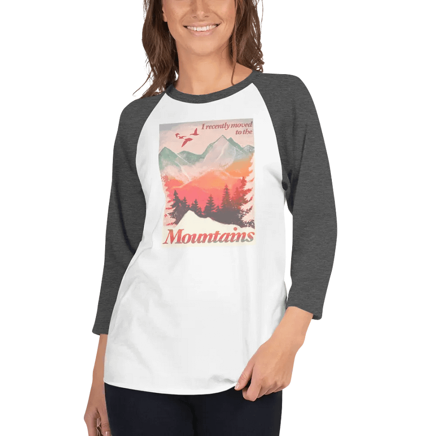 I Recently Moved To Mountains Raglan T-shirt product image (57)