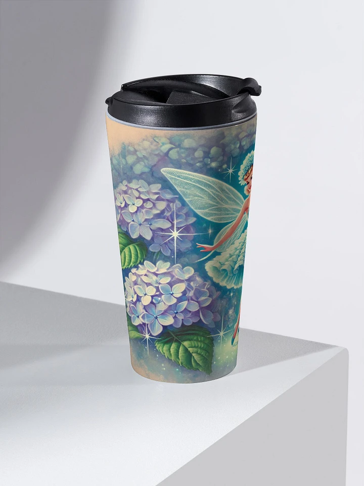 Blue Hydrangea Fairy Stainless Steel Travel Mug product image (2)