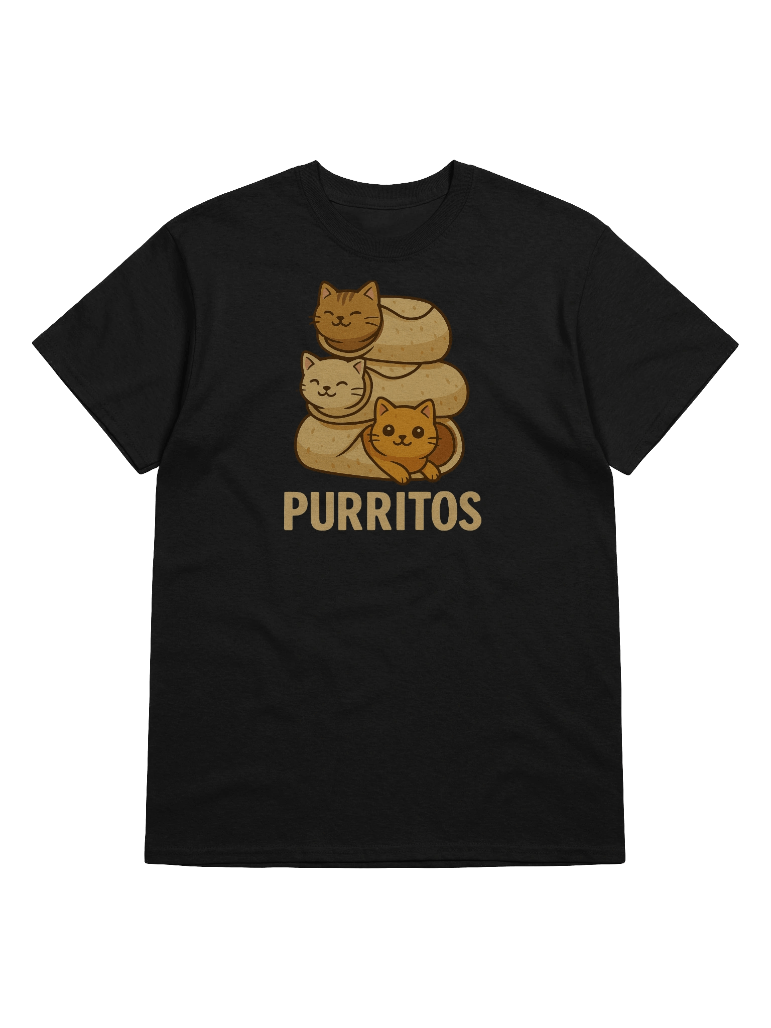 Purritos Cat Burrito Funny T-Shirt – Purrfect for Cat Lovers product image (1)