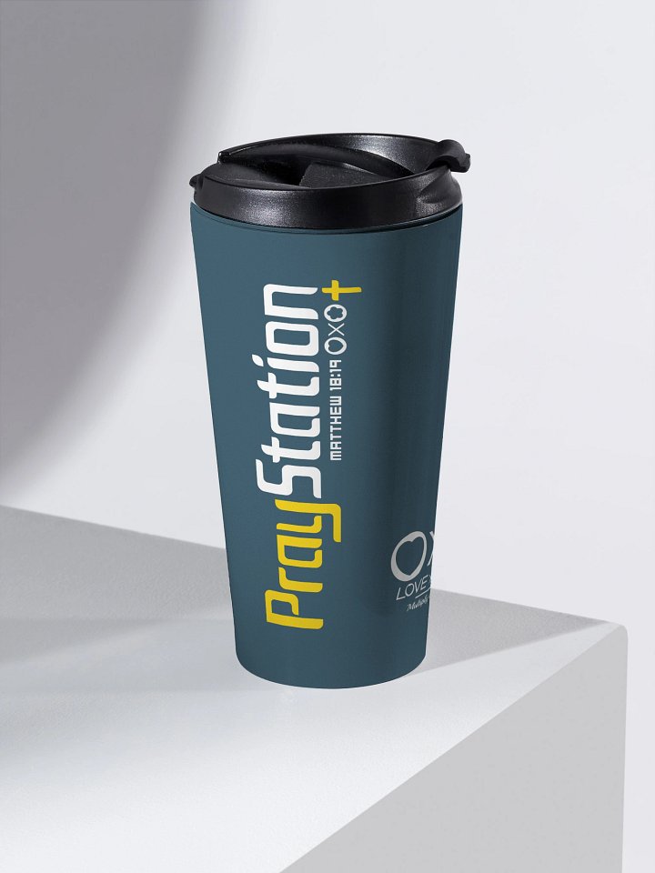 LXA PrayStation Travel Mug - LXA Logo Blue | Love X Aloha - Faith Collection | Premium Christian Merch product image (2)
