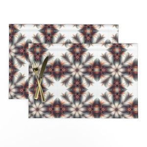 Seamless Pattern - Geometric Floral Pattern in Pale Oranges and Greens product image (10)
