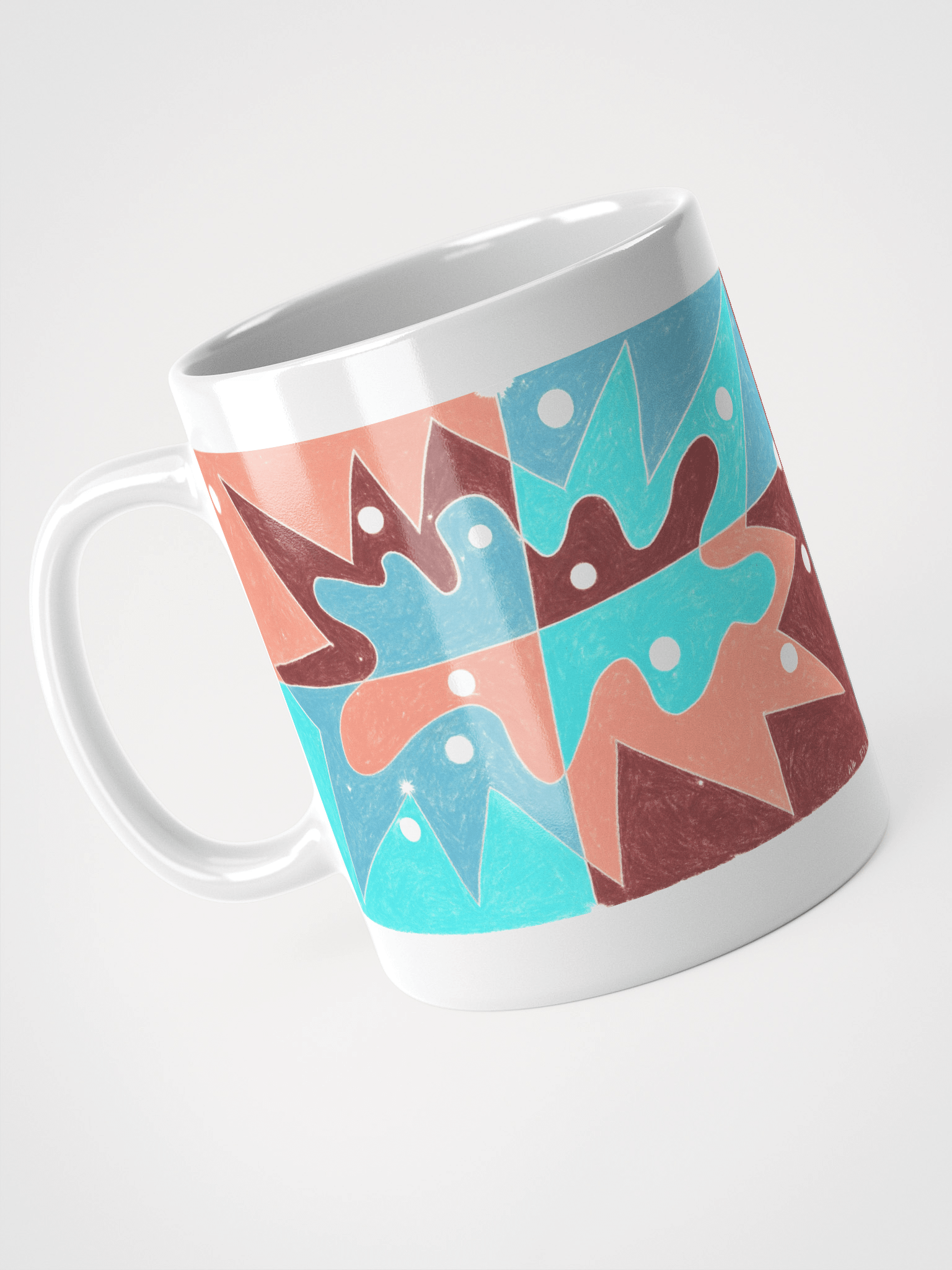 Cartoon College 1 & 2 White Glossy Mug product image (5)