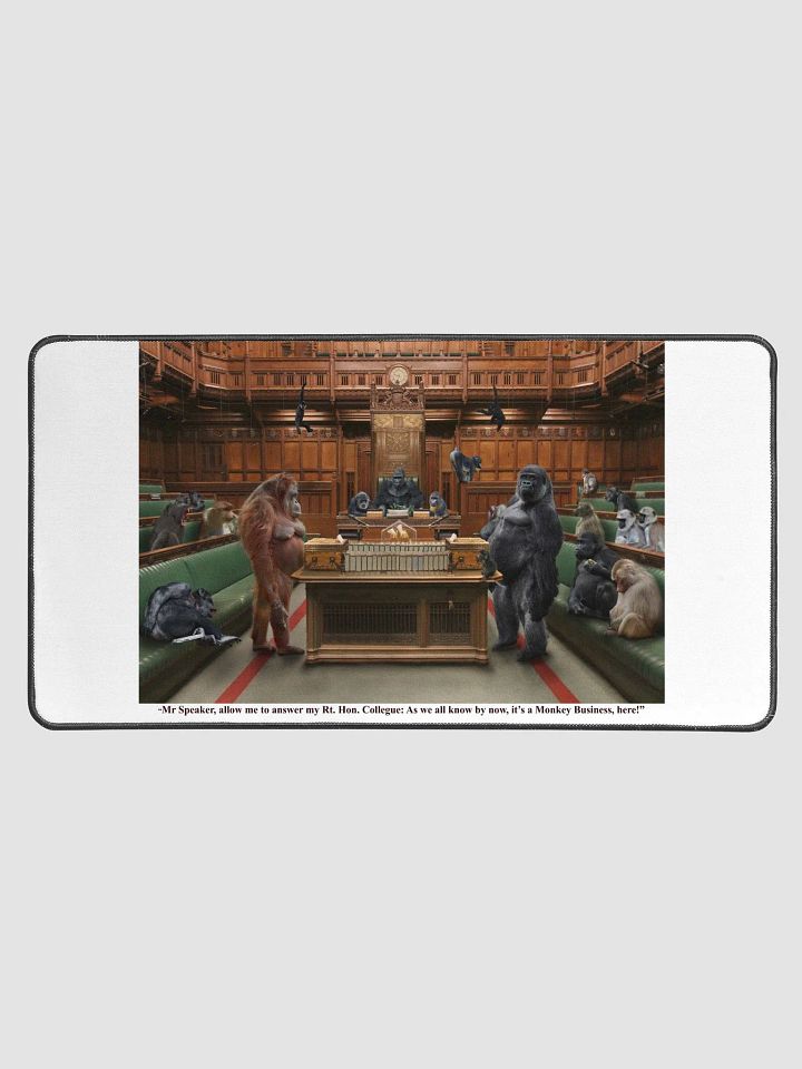 Monkey Business in Parliament Desk Mat product image (1)