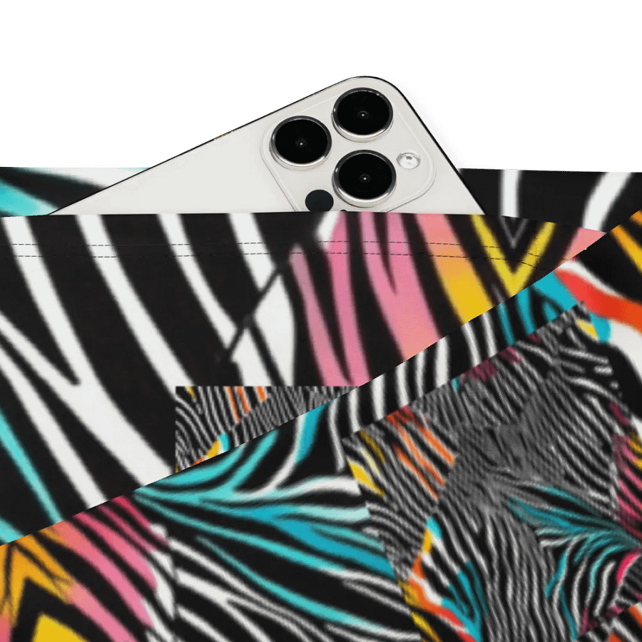 Zebra Stripes and Colorful Triangles Flare Leggings product image (7)