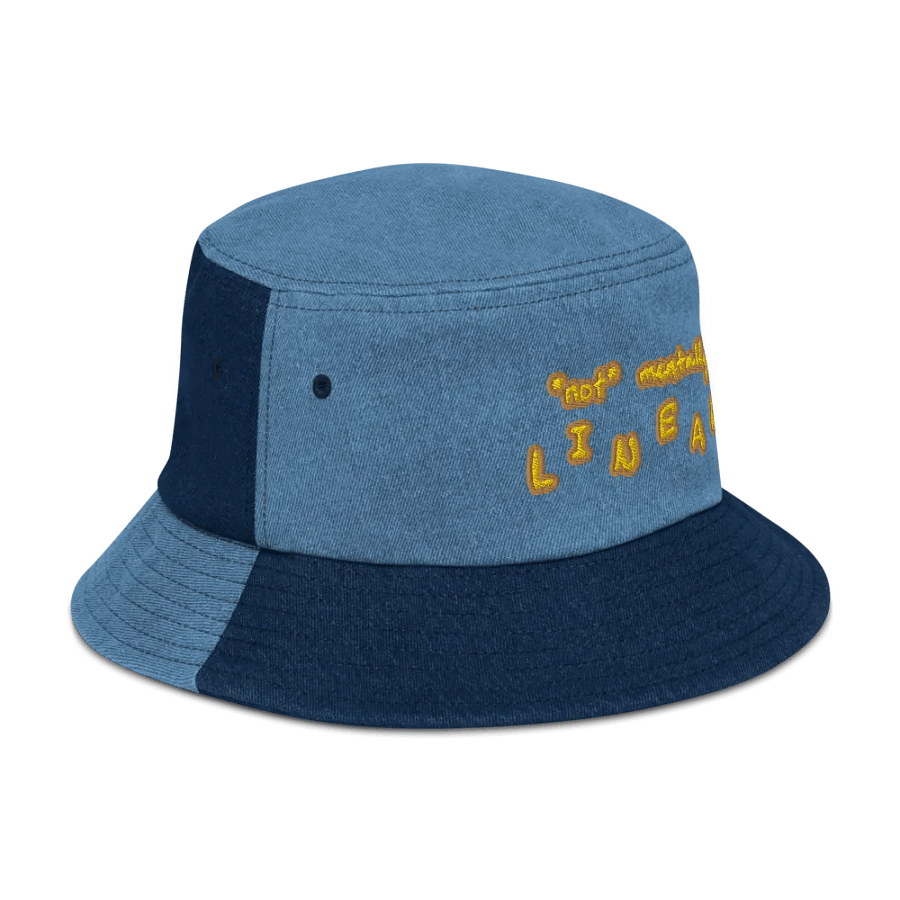 *not* mentally linear (honey) denim bucket hat product image (3)