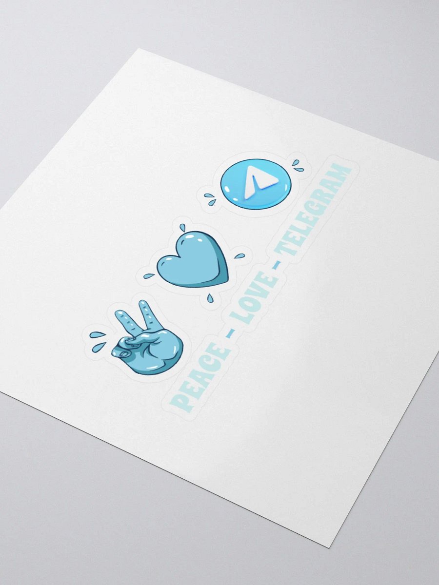 Pegatinas troqueladas Peace - Love - Telegram product image (8)