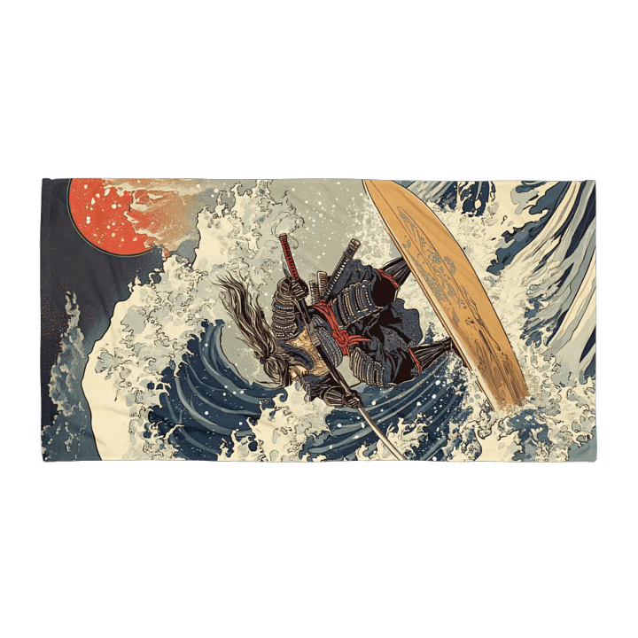 Rising Sun Samurai Beach Towel product image (1)