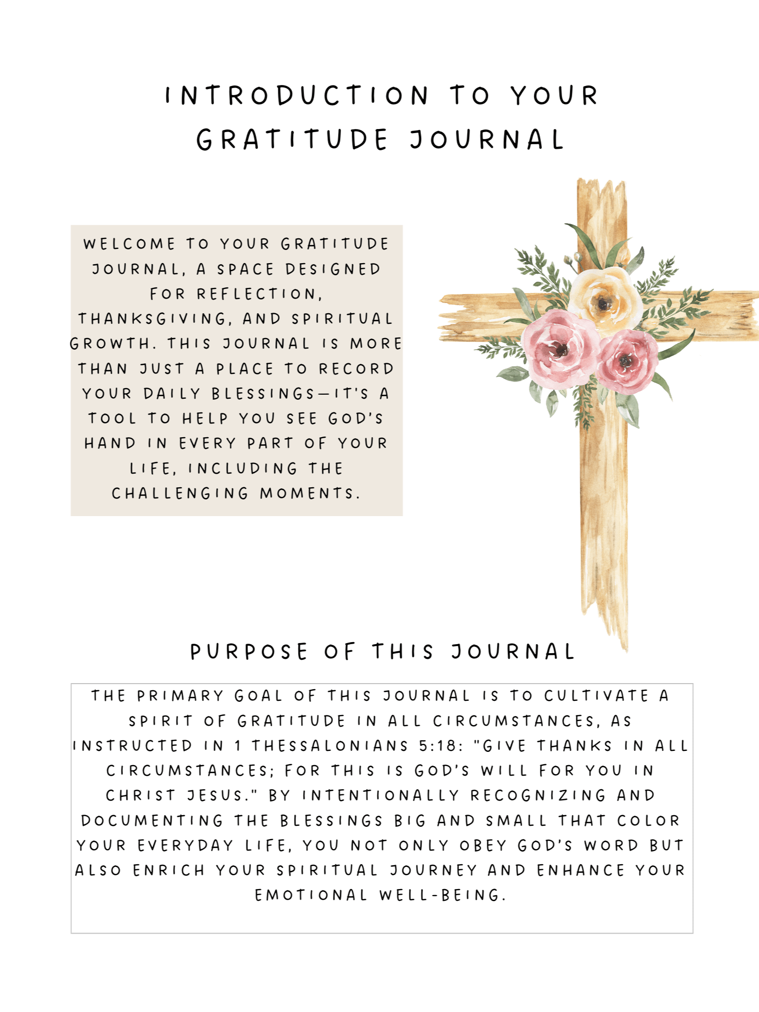 30 Day Gratitude Journal Daily Reflections product image (2)