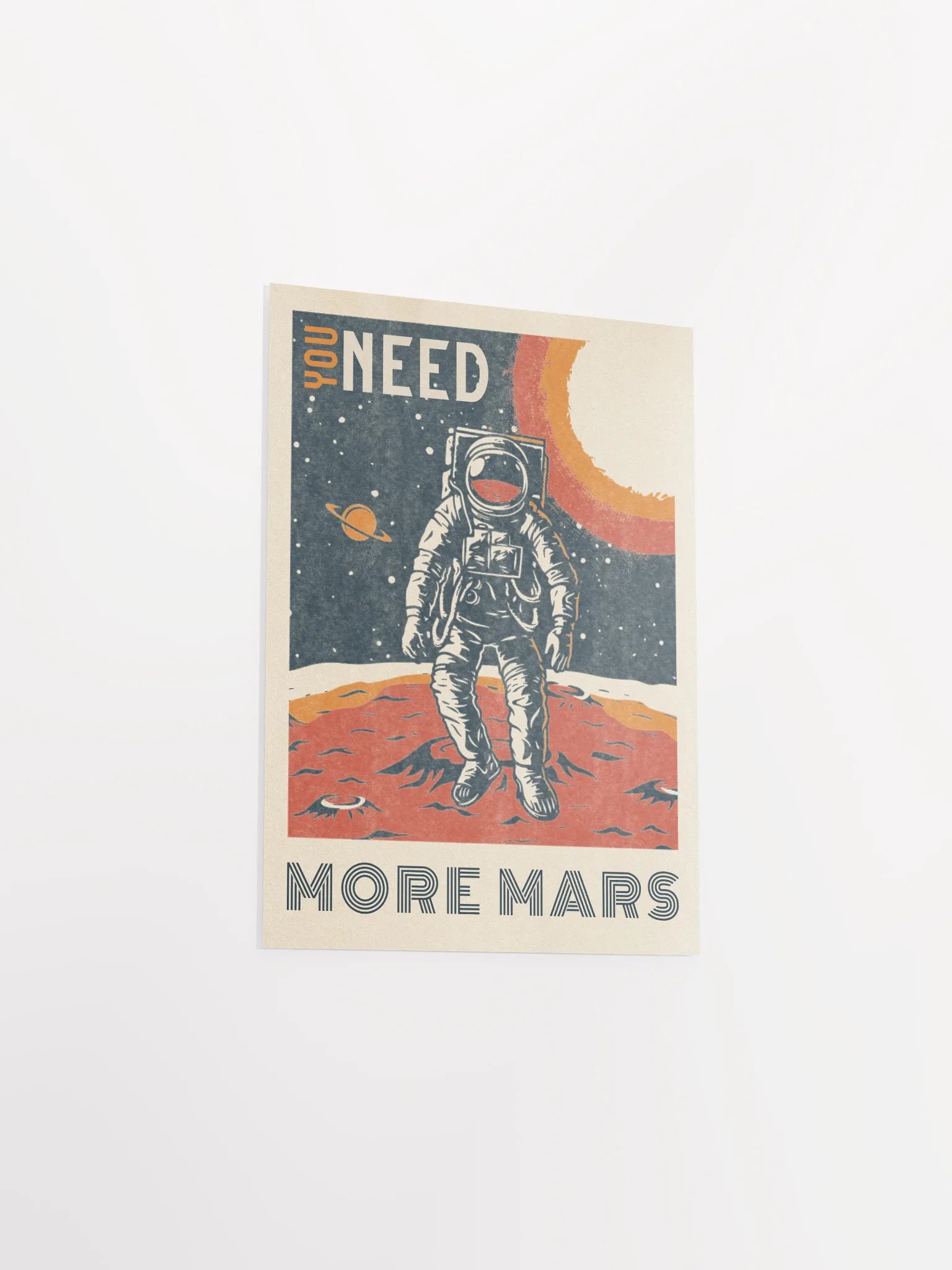 You need more Mars — Vintage space poster, retro space art, propaganda poster, retrofuturism art, retro sci-fi print product image (8)