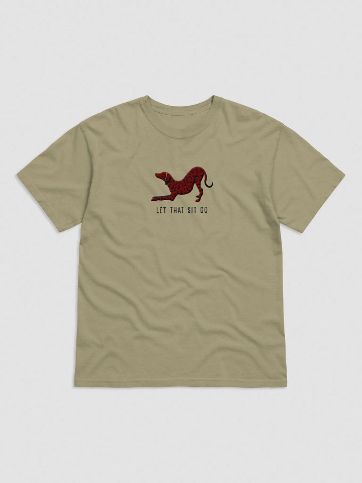 Let That Sit Go T-Shirt(Embroidered) of a Plott Hound(Chocolate Brindle) product image (9)