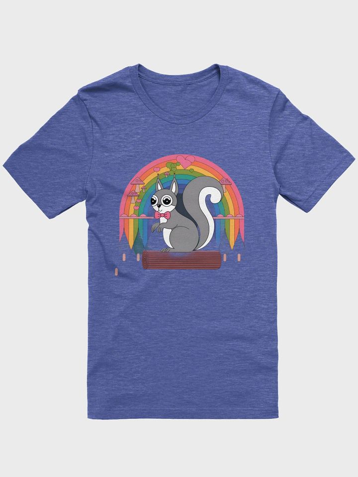 Super Soft and Flattering Tee: Psychedelic Rainbow Scene where pooky rides a log product image (1)