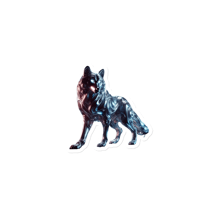 Liquid Metal Wolf #1 Die-Cut Magnet product image (1)