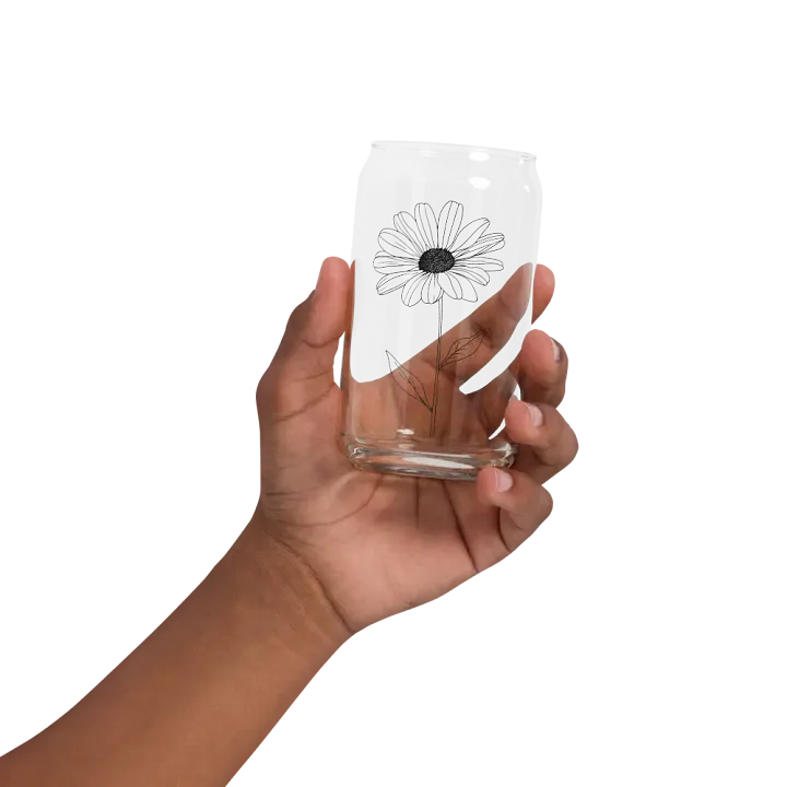 Daisy Sip in Style: Can-Shaped Glass product image (2)
