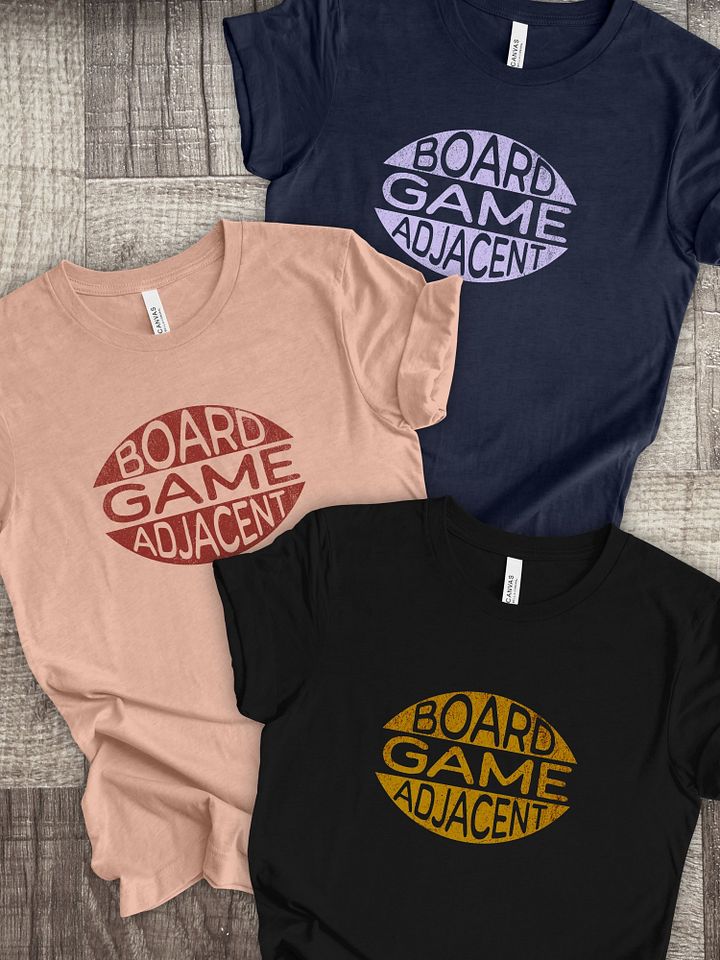 Grunge Board Game Shirt, Nerdy T-shirt for Board Gamers, Pink, Board Game Adjacent product image (2)