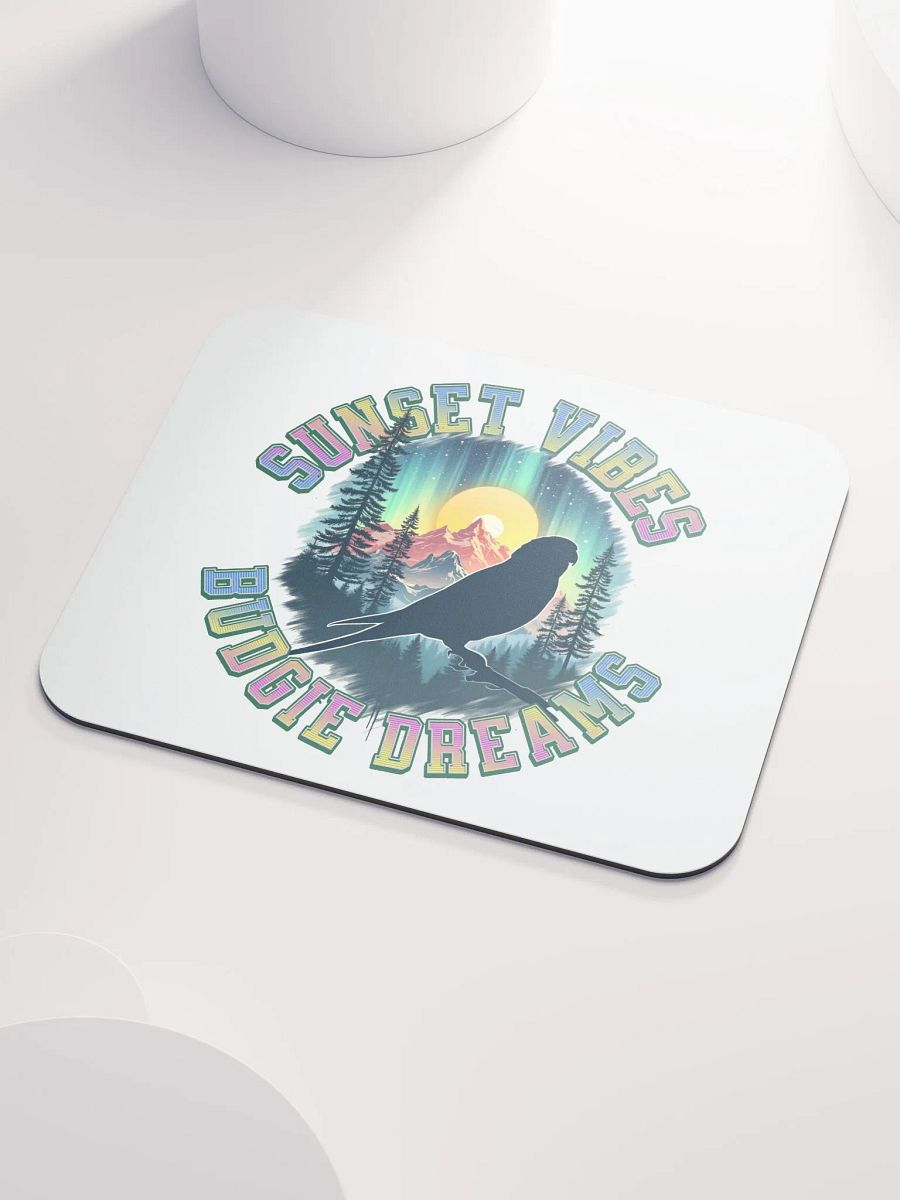 Sunset Vibes Budgie Dreams Mouse Pad product image (3)