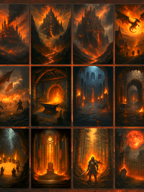 Medieval Inferno – Mobile Wallpaper Pack (12+1 Bonus) product image (2)