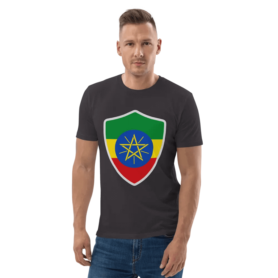Ethiopian Pride Emblem Organic Tee product image (138)