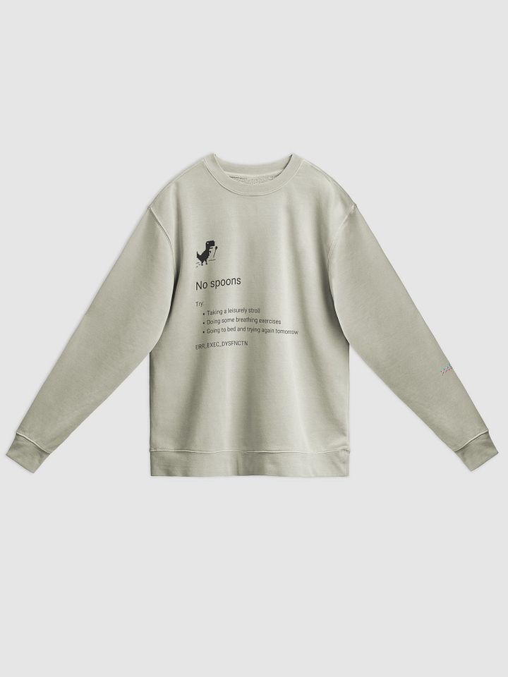 NO SPOONS pigment-dyed sweatshirt product image (3)