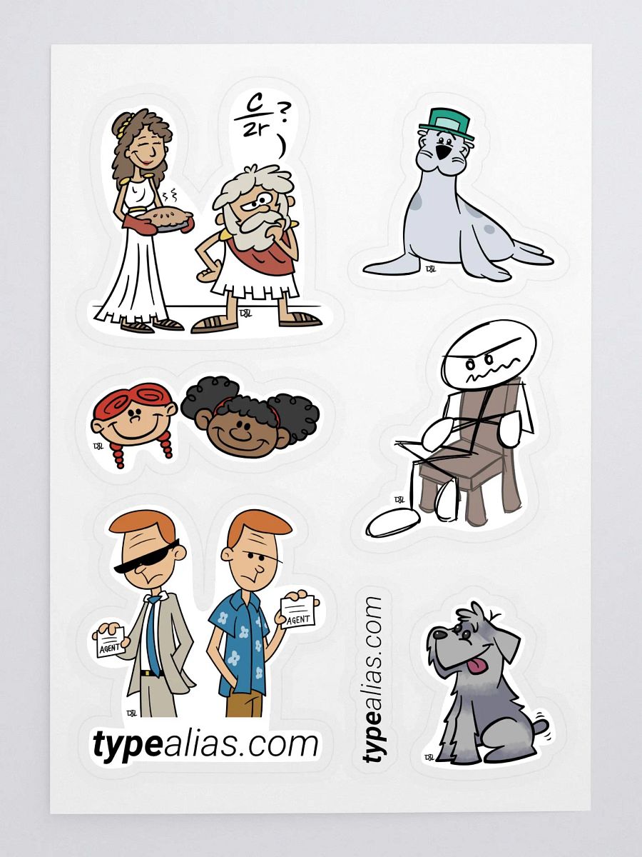 TypeAlias.com Characters Sticker Sheet product image (3)