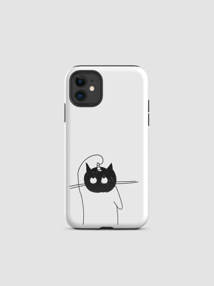 Black Cat with Unicorn, Tough iPhone Case Allcolor 052, Hand-drawn Art product image (1)