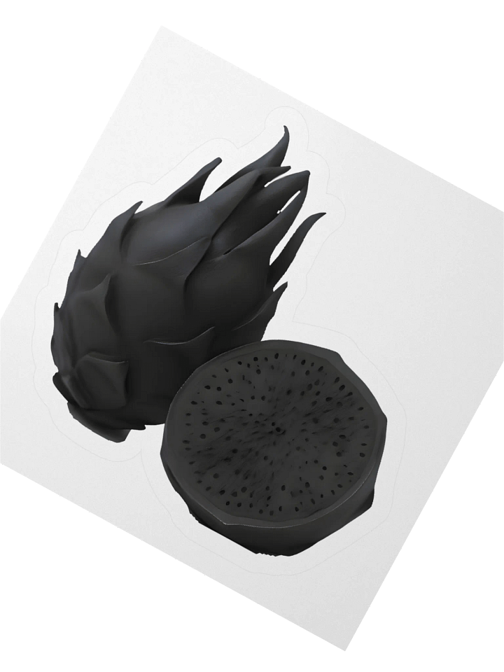 Dragon Fruit Black Matte Sticker product image (2)