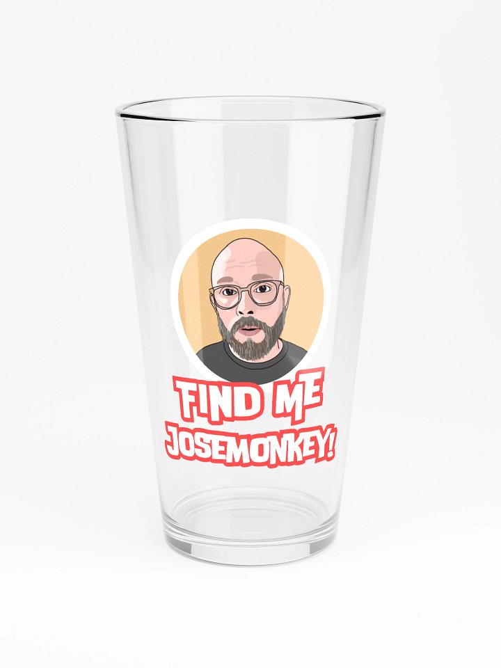 Find me, josemonkey! Pint Glass product image (2)