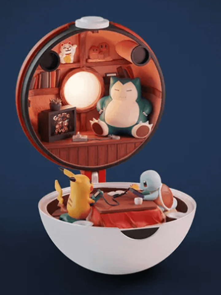 3D Printed Pokeball Diorama product image (1)