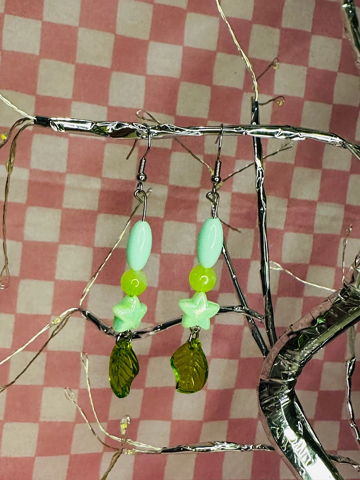 Green Leaf Earrings product image (1)