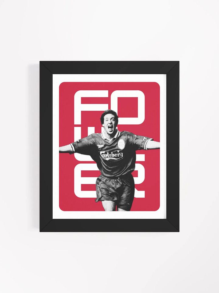 Robbie Fowler BW Liverpool Name Art Framed Print product image (2)