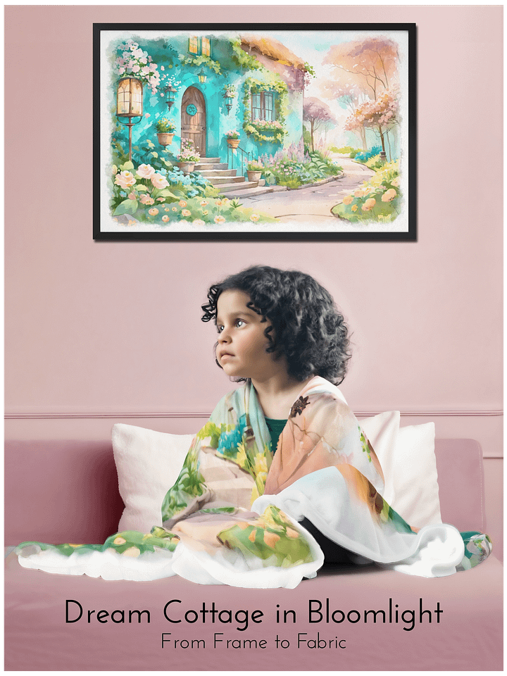 Dream Cottage in Bloomlight - Silk-Touch Throw Blanket product image (1)