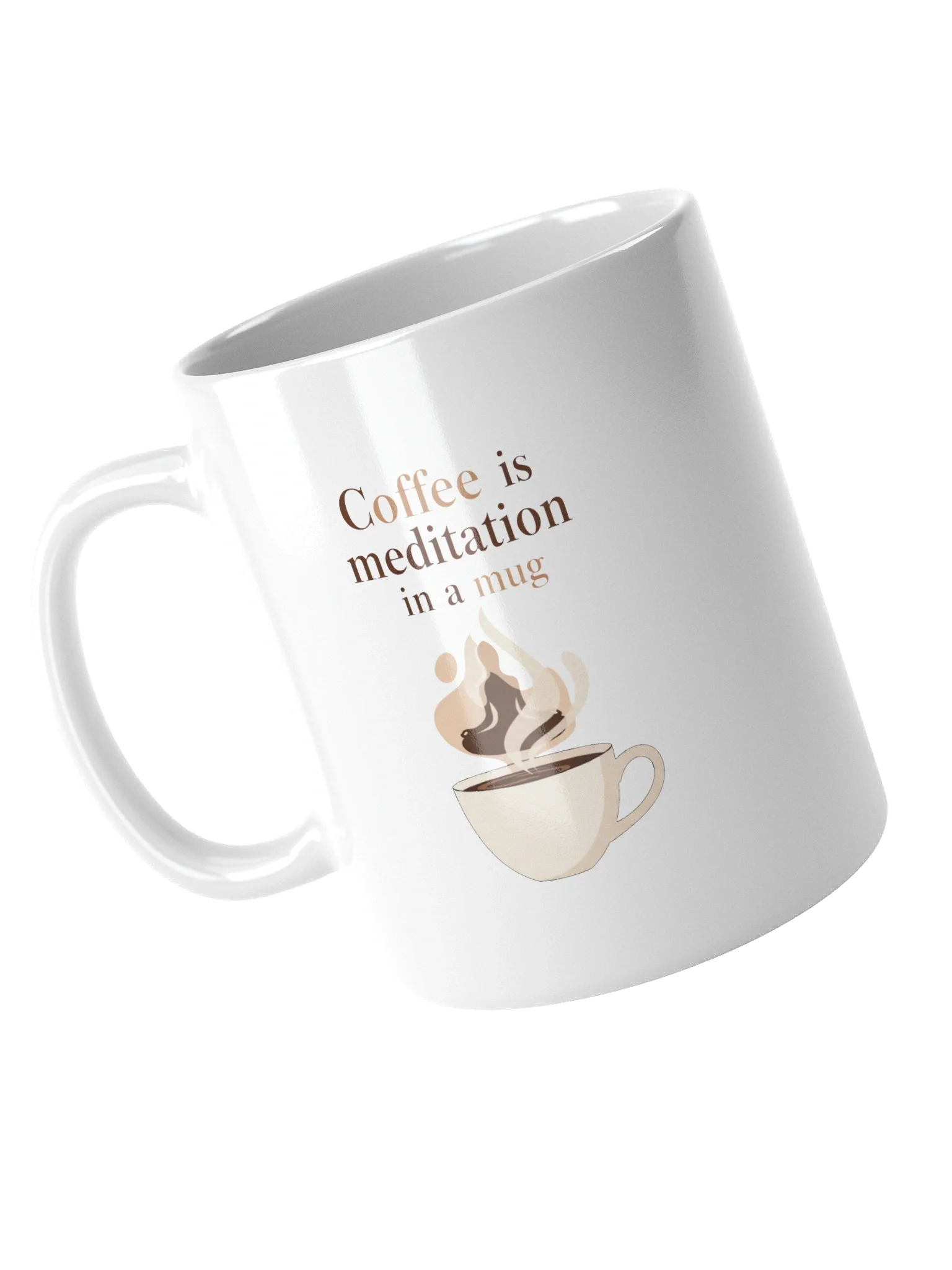 Coffee Is Meditation in a Mug – Inspirational Ceramic Coffee Mug for Mindful Mornings product image (4)