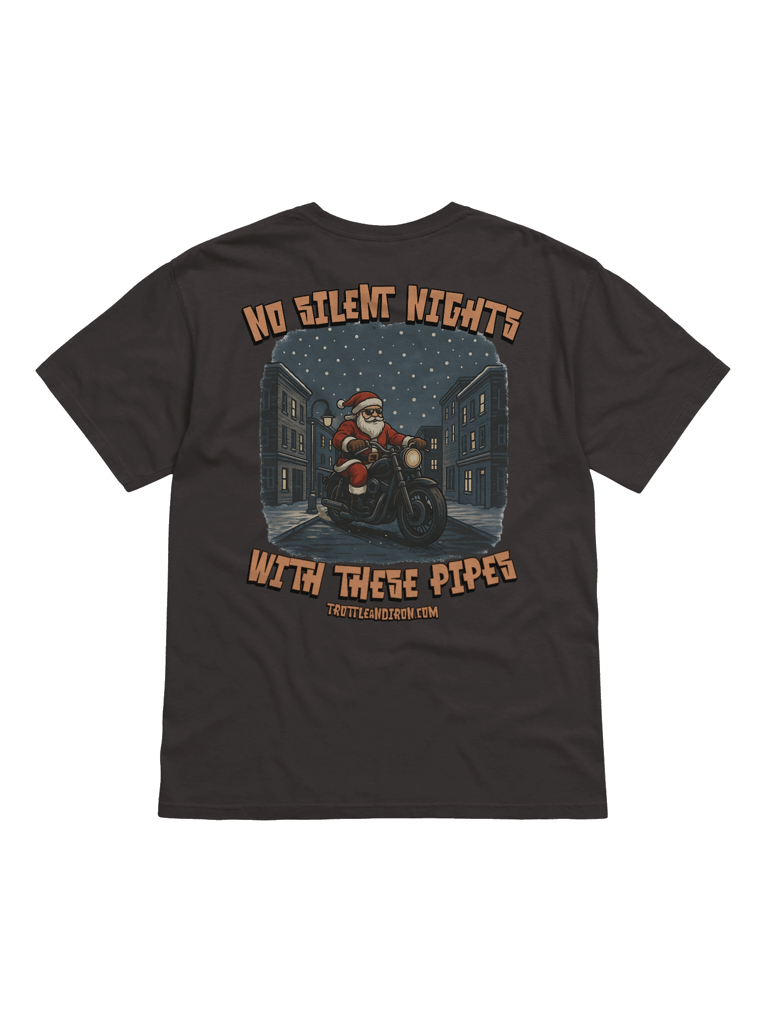 Throttle & Iron “No Silent Nights with These Pipes” Pocket Tee product image (2)