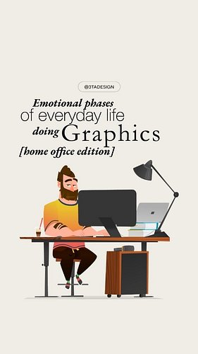 The emotional phases of a designer's workflow (home office edition). Which one are you in right now? ☕️

#creativestruggles #...