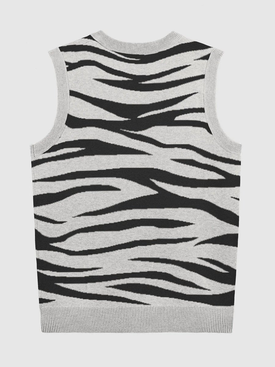 Retro Zebra Knit V-Neck Vest product image (7)