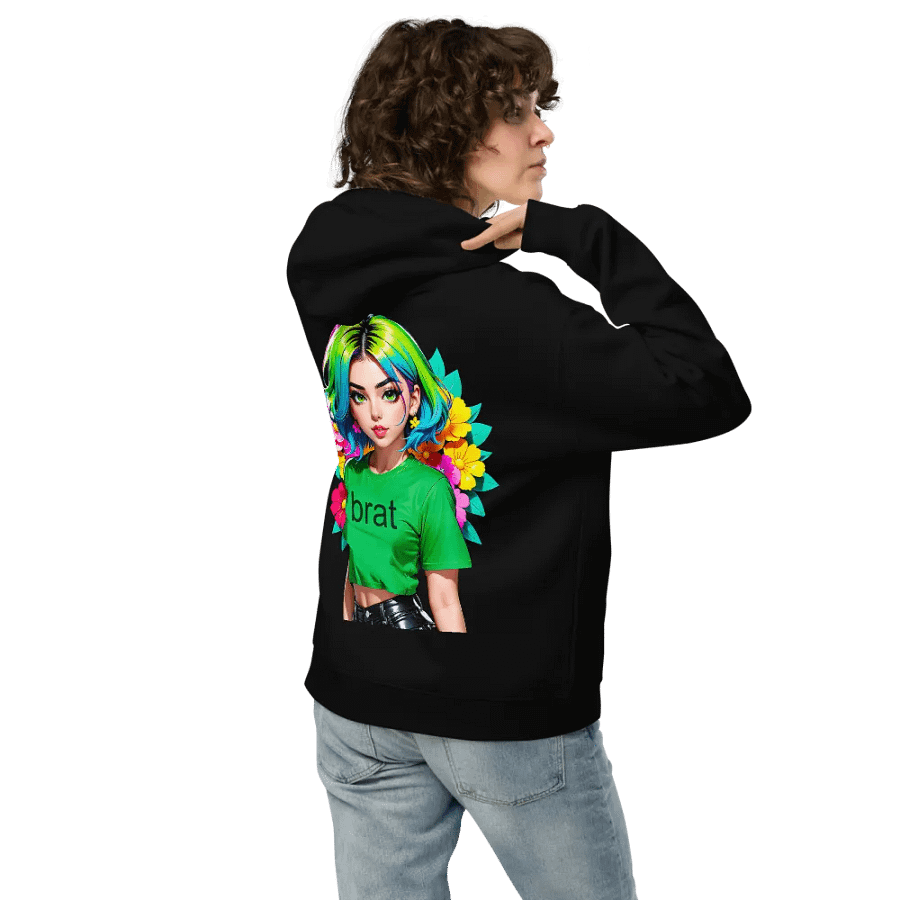 Brat - Premium Hoodie (Black) Brat Life - v1 (Back Printed Design) product image (2)
