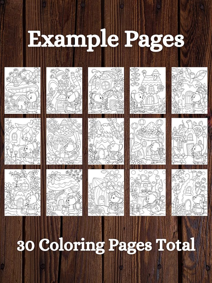 A Mouse and a House Printable Coloring Pages for Kids product image (2)
